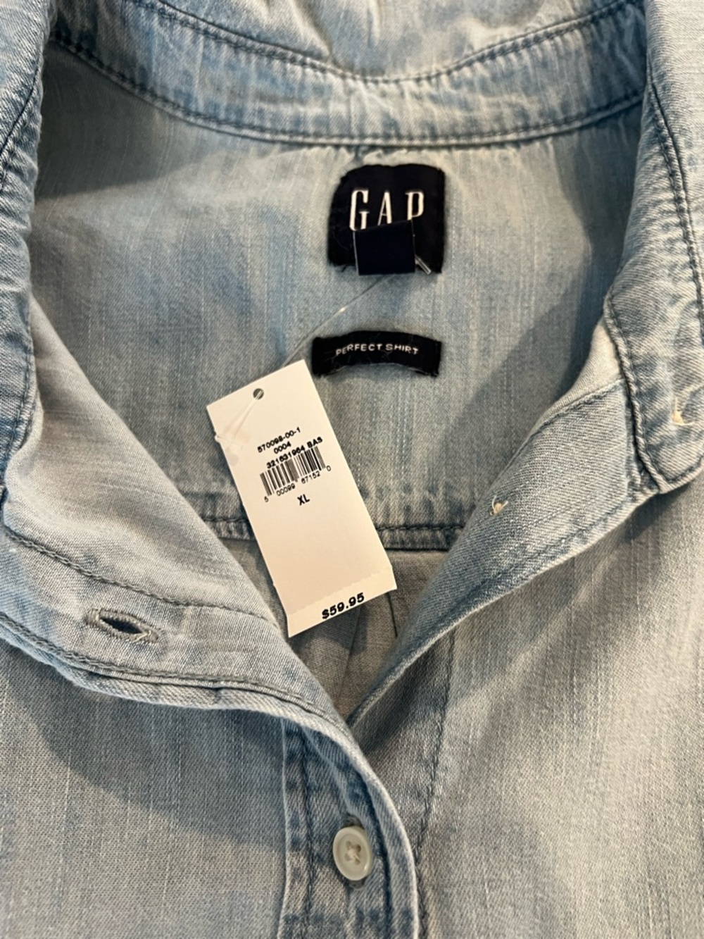 GAP Light Blue Denim Women's Shirt